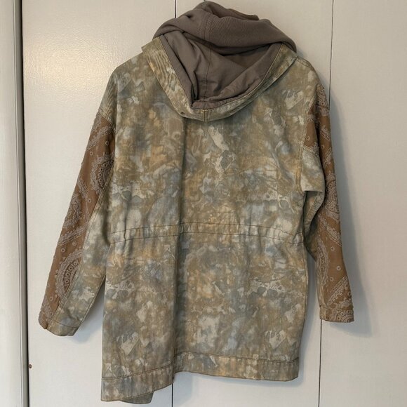 Free People Layered Tie Dye Parka Retail $298 - Picture 3 of 5